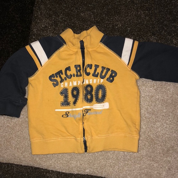 ☠️5/$20 ☠️FAGOTTINO | BOYS ZIP UP GRAPHIC HOODED POCKETED SWEATSHIRT 9M - Picture 1 of 8